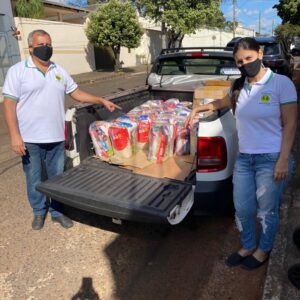 Cestas doadas ao Grupo Bezerra de Menezes